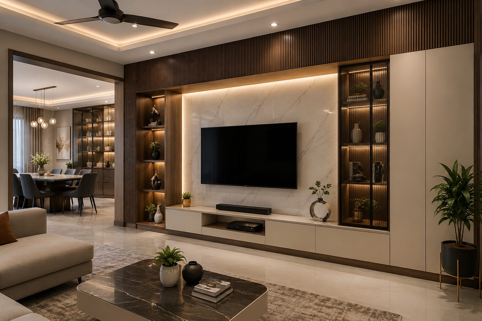 Luxury living room interior